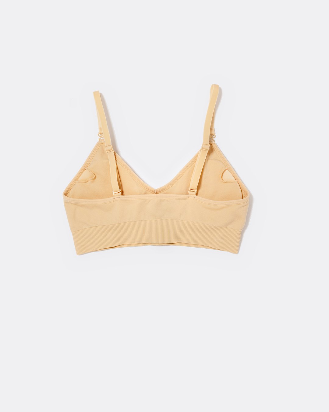 SASSH Essential Bralette in Beige, back view