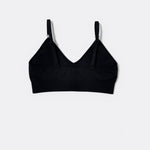 SASSH Essential Bralette in Black, back view