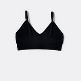 SASSH Essential Bralette in Black, back view