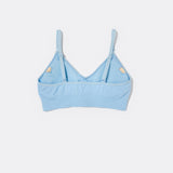 SASSH Essential Bralette in Blue, back view