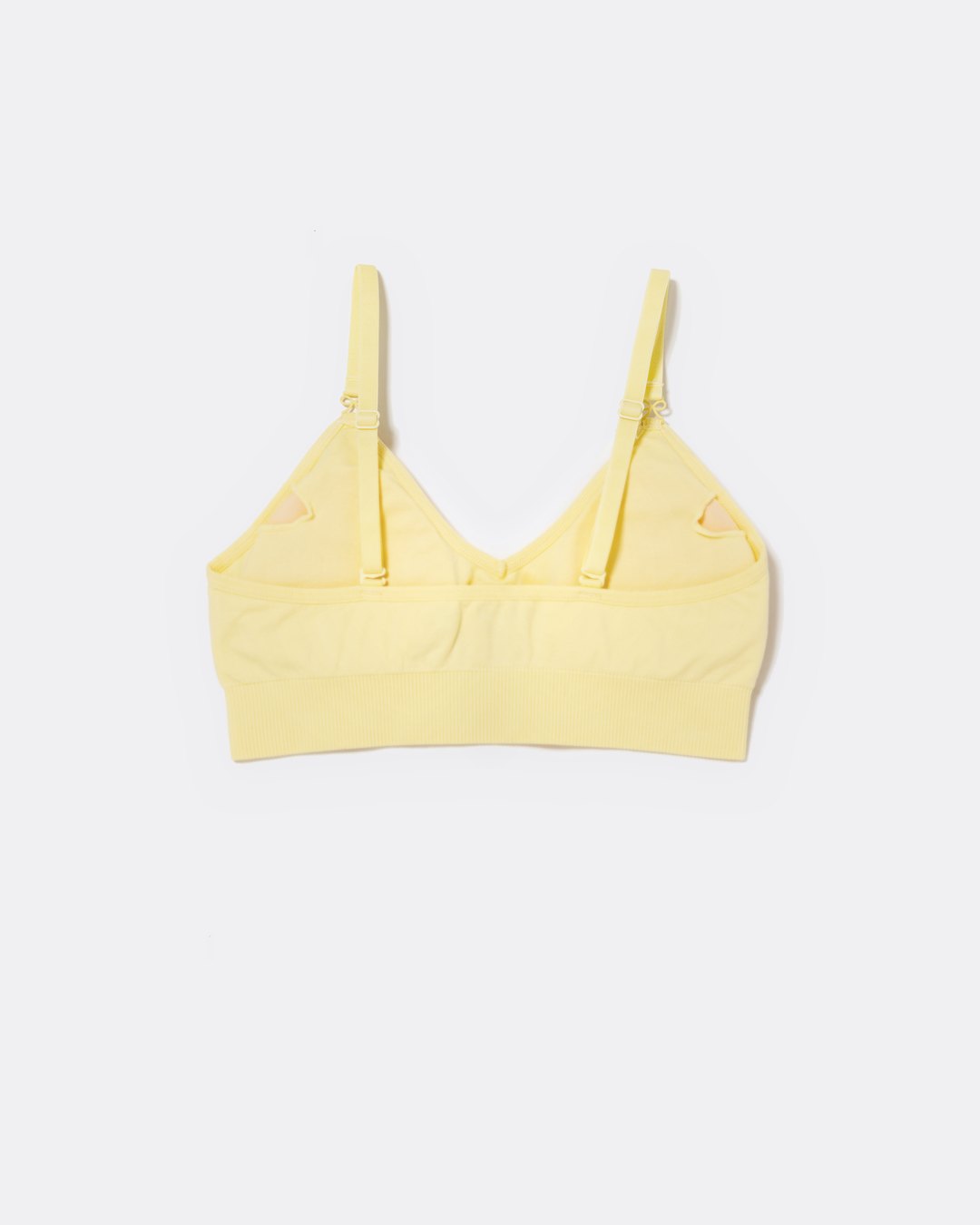 SASSH Essential Bralette in yellow, back view