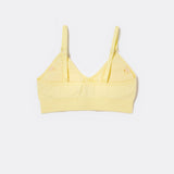 SASSH Essential Bralette in yellow, back view